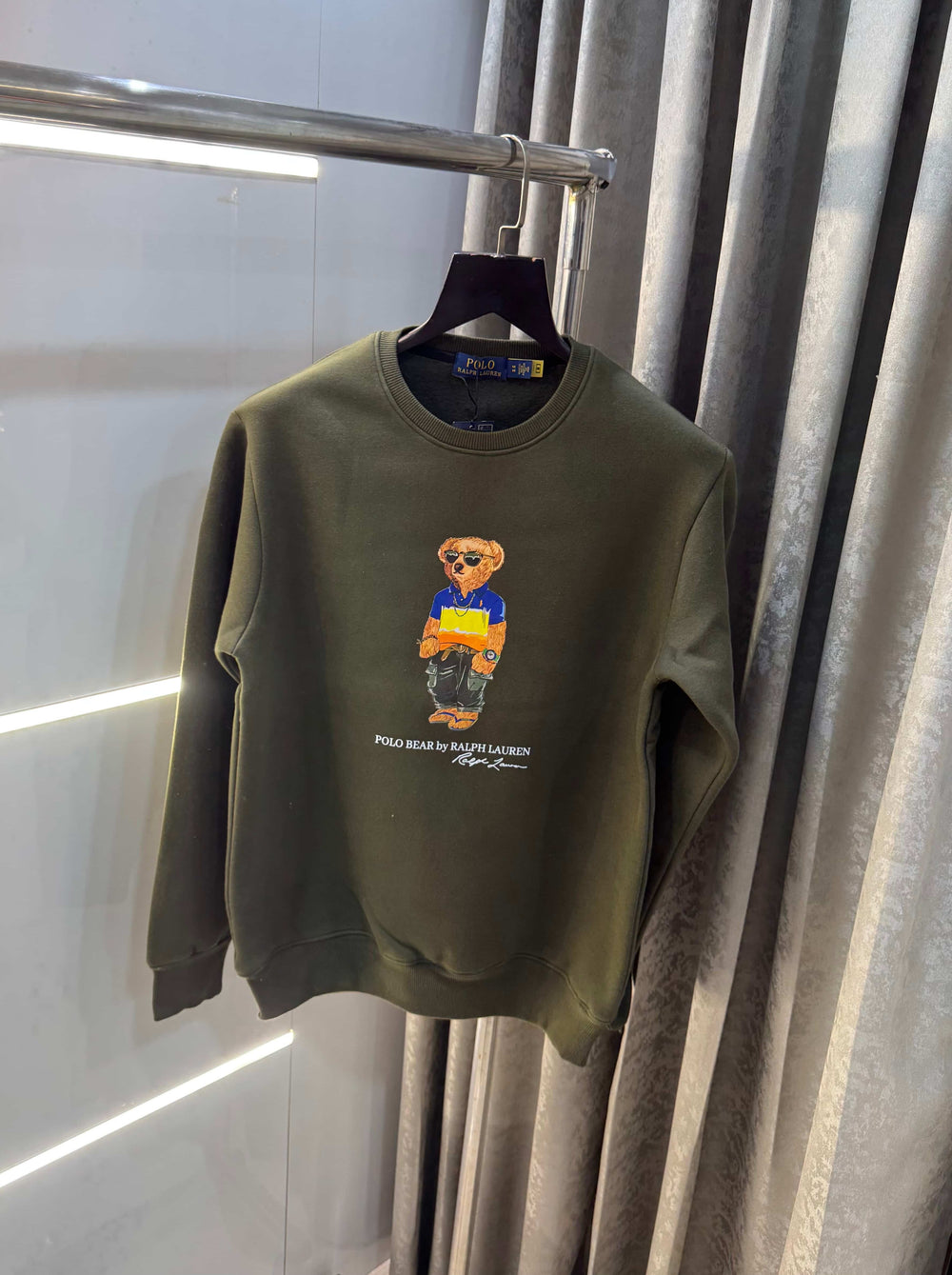 Ralph Lauren Olive Teddy Edition Imported Sweatshirt