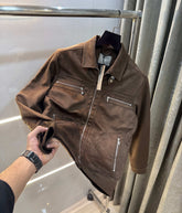Essential fe4R. Of g-oD.. Dark Brown Imported Bomber Jacket
