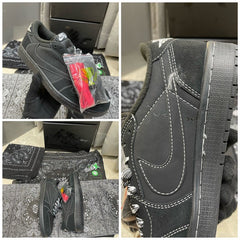 Nike Air Jordan 1 Low X Travis Scott BLACK PHANTOM Heavy Quality