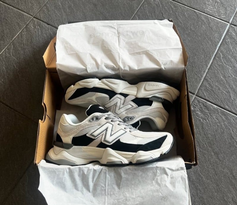 New Balance 9060 WHITE GREY JET BLACK