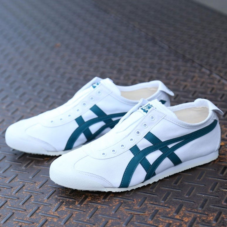Onitsuka Tiger Mexico 66 Slip On White Velvet Pine Sneakers for Men