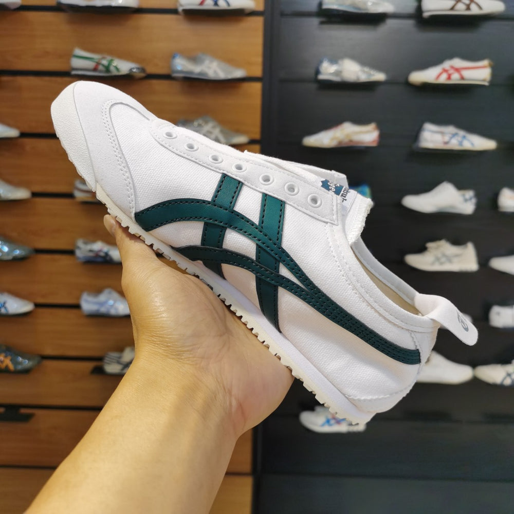 Onitsuka Tiger Mexico 66 Slip On White Velvet Pine Sneakers for Men