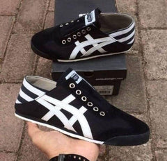 Onitsuka Tiger MeXico 66 Slip on Black White Sneakers For Mens