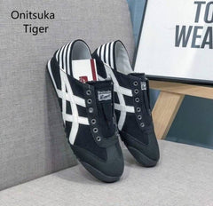 Onitsuka Tiger MeXico 66 Slip on Black White Sneakers For Mens
