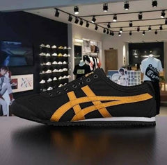 Onitsuka Tiger Mexico 66 Slip On Black Yellow Sneakers For Mens D-1768