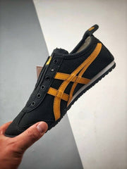 Onitsuka Tiger Mexico 66 Slip On Black Yellow Sneakers For Mens D-1768