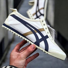 Onitsuka Tiger Mexico 66 Slip On Beige Navy Blue For Mens