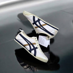 Onitsuka Tiger Mexico 66 Slip On Beige Navy Blue For Mens