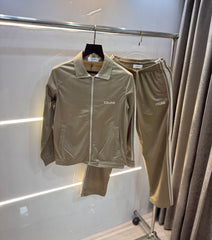 Celin e Beige Embroidery Logo Imported Tracksuit