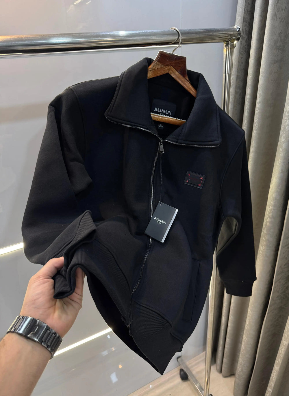 Balmai n Paris black red Logo Imported Jacket