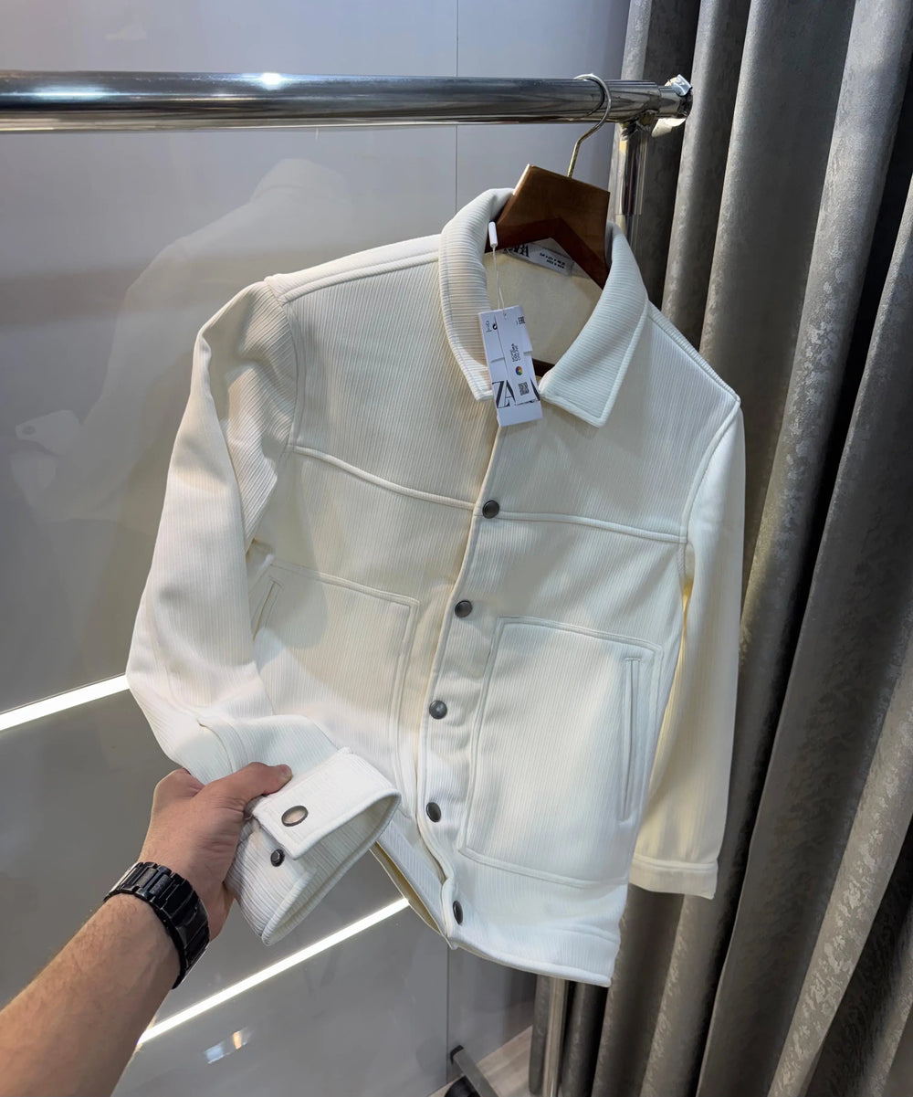 Zar a white Premium Classic Bomber Jacket