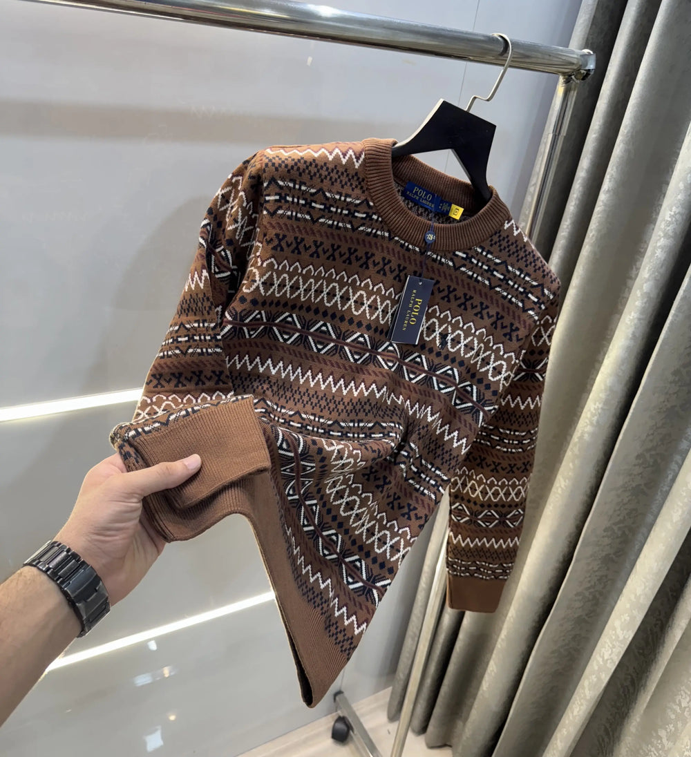 Ralph Lauren Brown Imported Knitted Pull Over