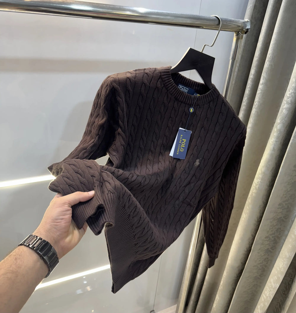 Ralph Lauren Brown Knitted Imported Pull Over