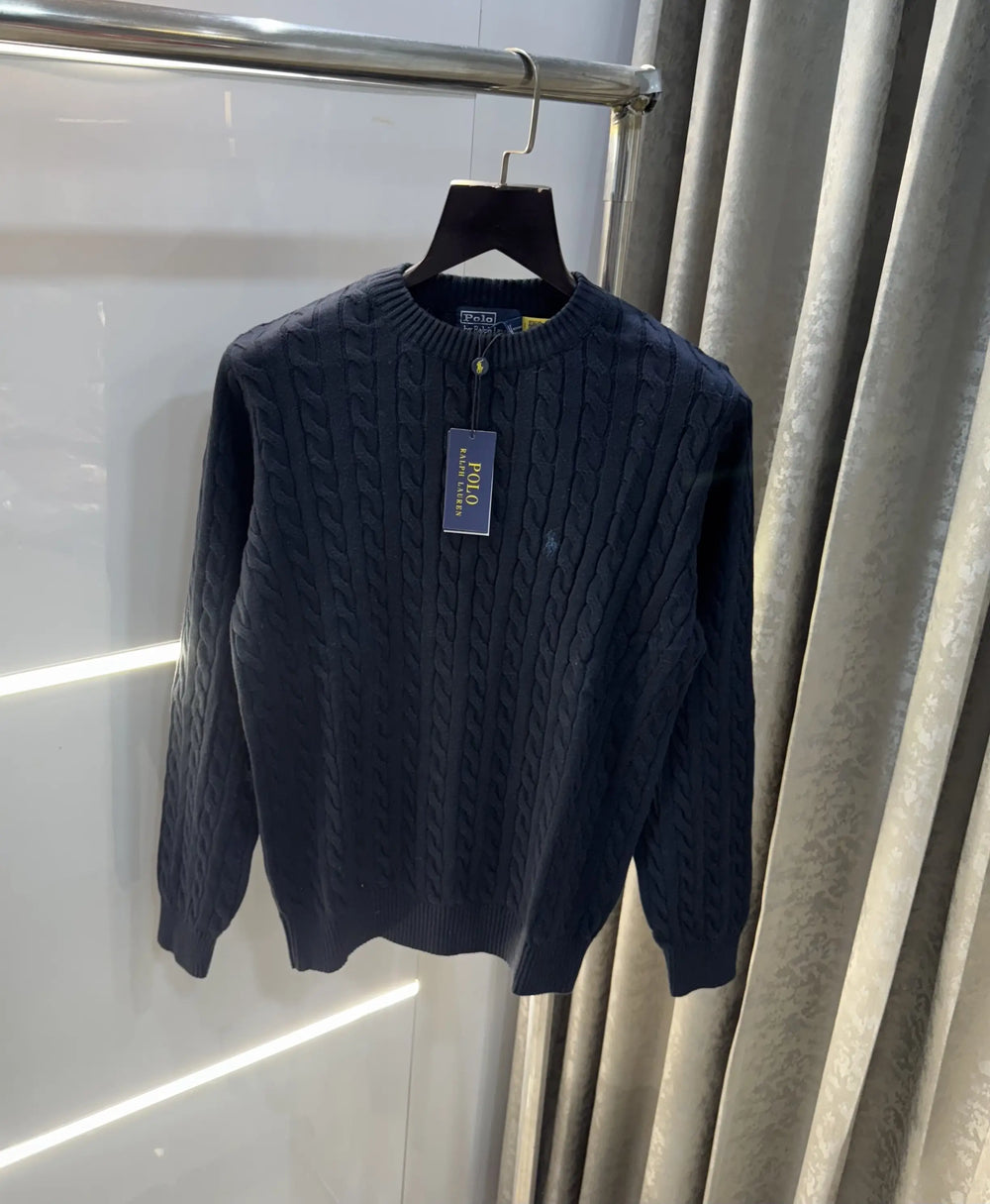 Ralph Lauren Navy Blue Knitted Imported Pull Over