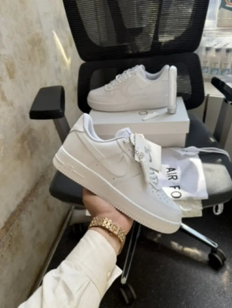 Nikee Airforce 1 White Pure Leather