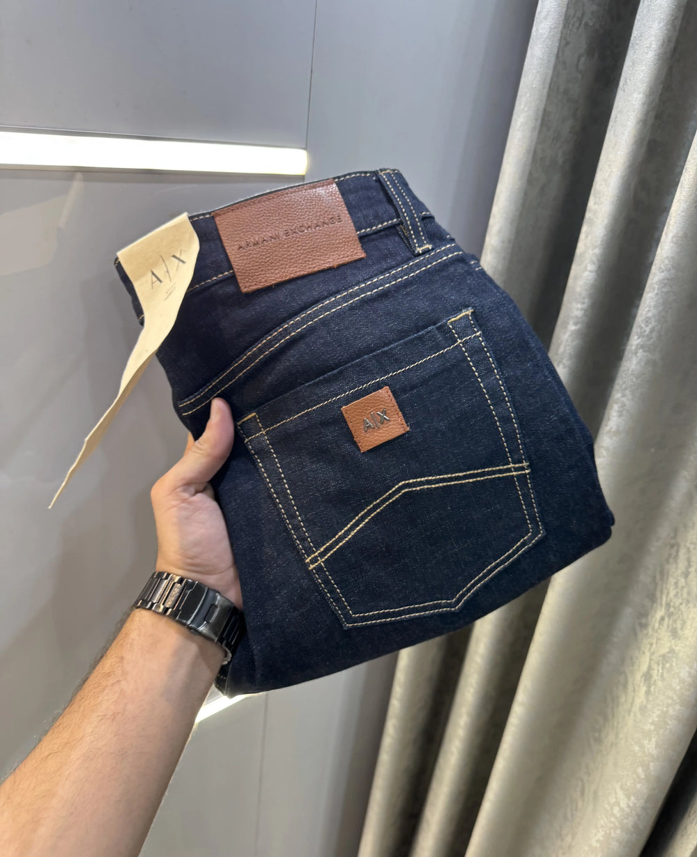 Arman i EXchang e Navy Blue Raw Wash Imported Denim