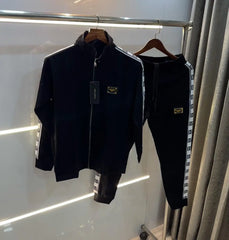 Dolce& Gabbana Black Embroidery Logo Imported Tracksuit With Brand Carry Bag