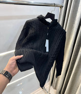 Essential Black Imported Knitted Hoodie