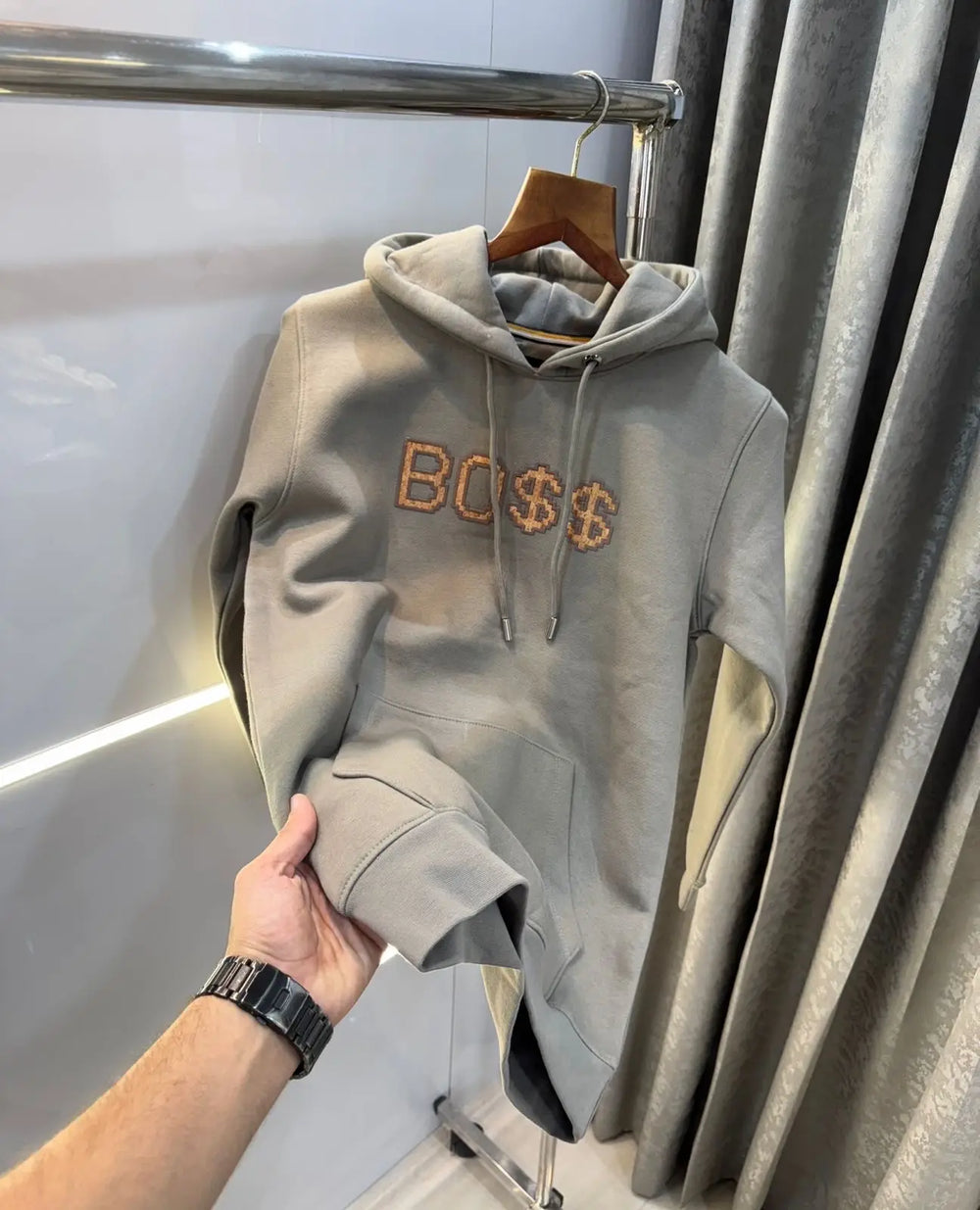 Hugo bos s Olive EmBOS5.. e Logo Imported Hoodie