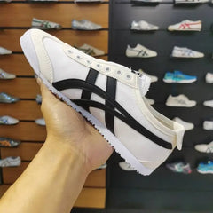 Onitsuka Tiger Mexico 66 Slip On White Black Sneakers for Men