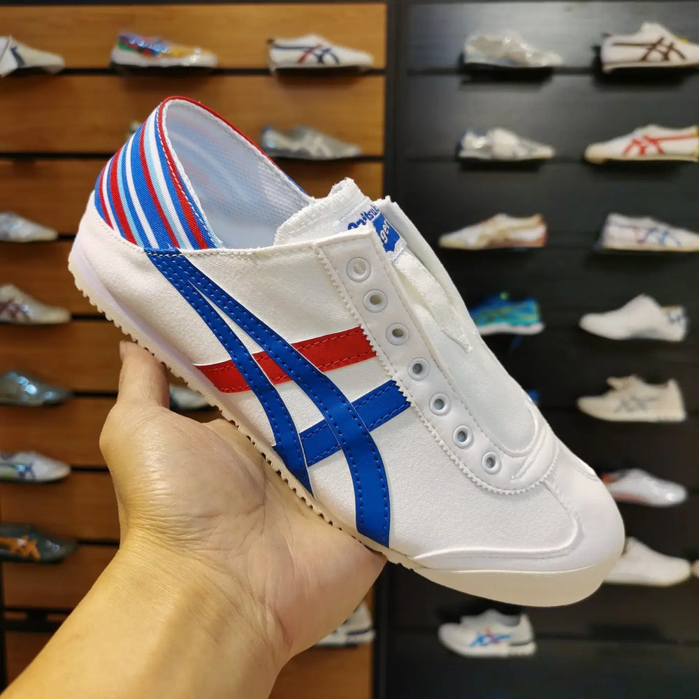 Onitsuka Tiger Mexico 66 Slip On White Blue Red Sneaker For Men