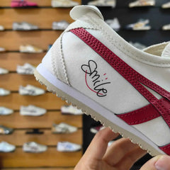 Onitsuka Tiger Mexico 66 Slip On White Red Smile For Mens