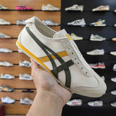 Onitsuka Tiger Mexico 66 Slip On Cream Spinach Green Yellow For Mens