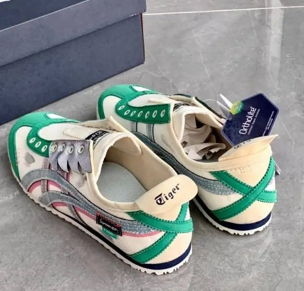 Onitsuka Tiger Mexico 66 x Panda Prank Slip On White Green With Accessories