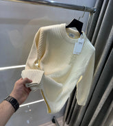 Ami Paris Cream Knitted Ultimate Imported Pull Over
