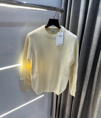Ami Paris Cream Knitted Ultimate Imported Pull Over