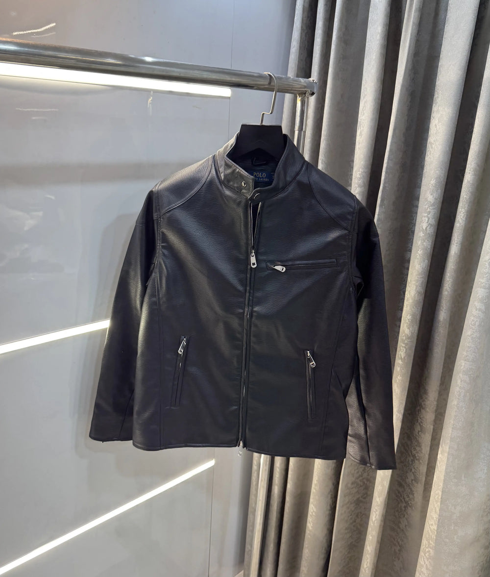 Ralph Lauren Black Premium Leather Jacket