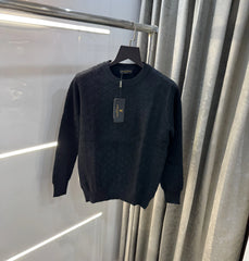 Louis Vuitton Black Logo Work Imported Pull Over