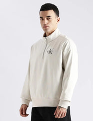 Calvin Klein Cream Zip Premium Sweatshirt