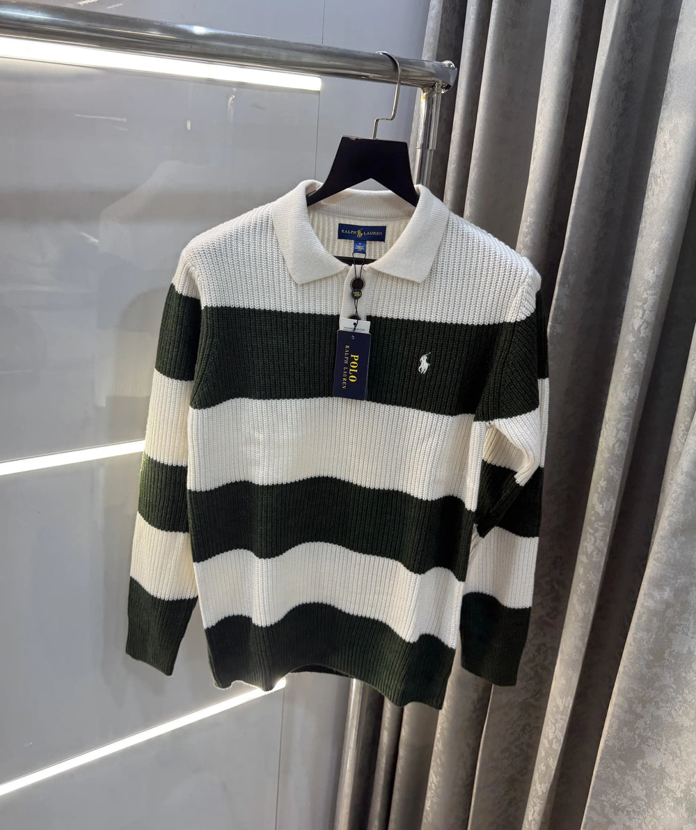 Ralph Lauren Bottle Green Imported Knitted Pull Over