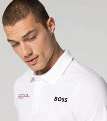 Hug o Bos s White Porche Edition Premium Polo T-shirt