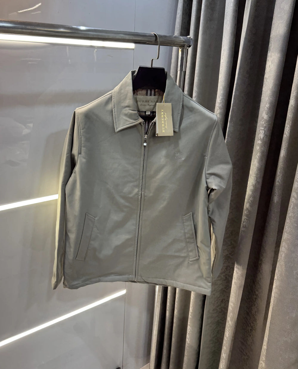 Burberr y Grey Importer Premium Bomber Jacket