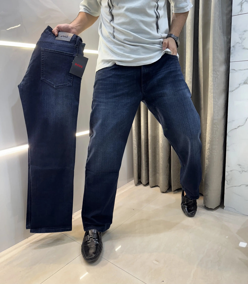 Hugo BOs$ Blue Premium Straight Fit Denim
