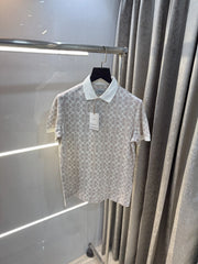 Coac h White Monogram Imported Polo T-Shirt