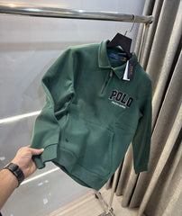 Ralph Lauren Olive Green Embroidery Logo Imported Sweatshirt