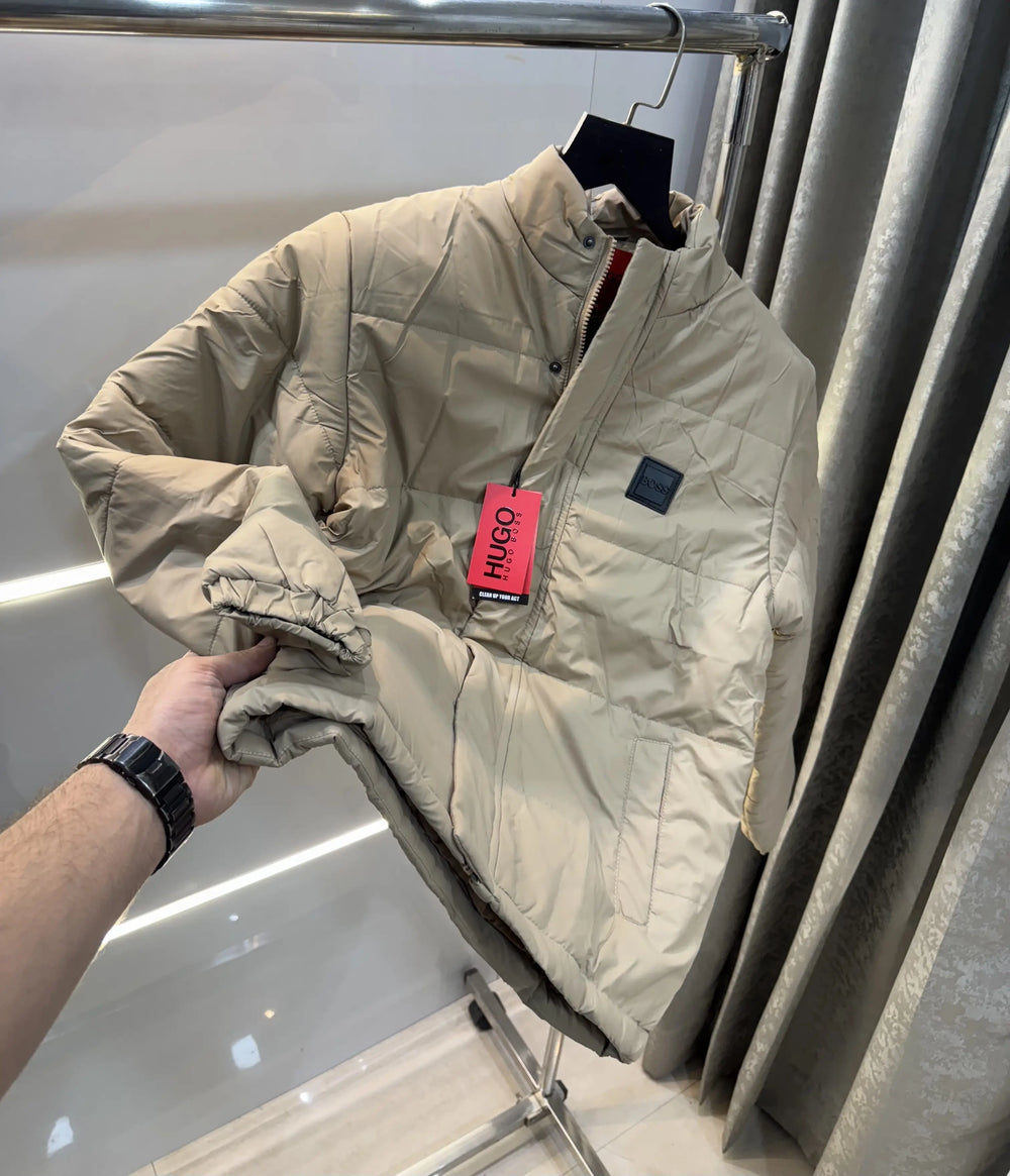 Hugo Bos5 Beige Premium Puffer Jacket