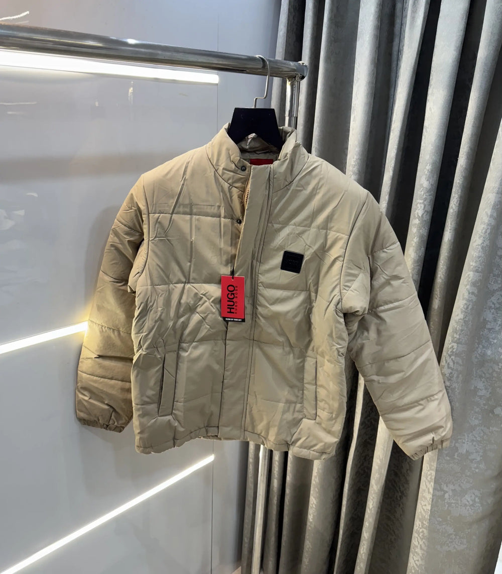 Hugo Bos5 Beige Premium Puffer Jacket