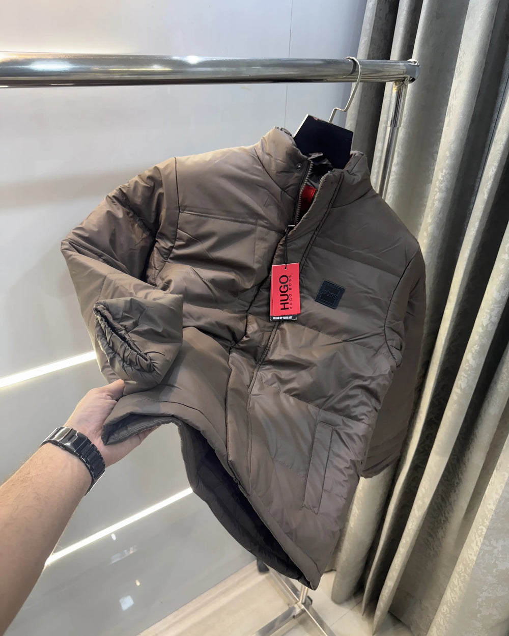 Hugo Bos5.. Brown Premium Puffer Jacket