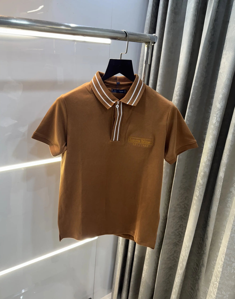 Tommy Hilfiger Brown Premium Polo T-Shirt