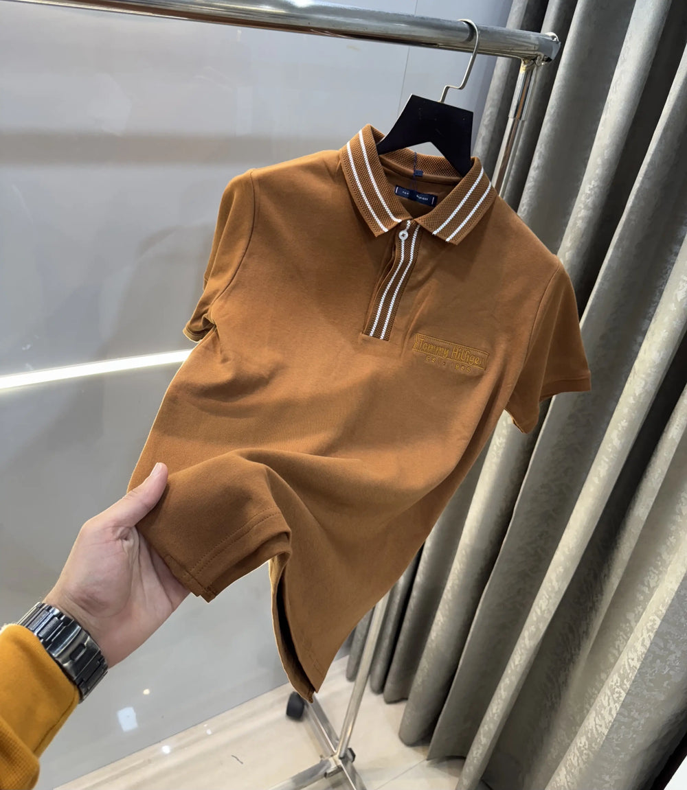 Tommy Hilfiger Brown Premium Polo T-Shirt