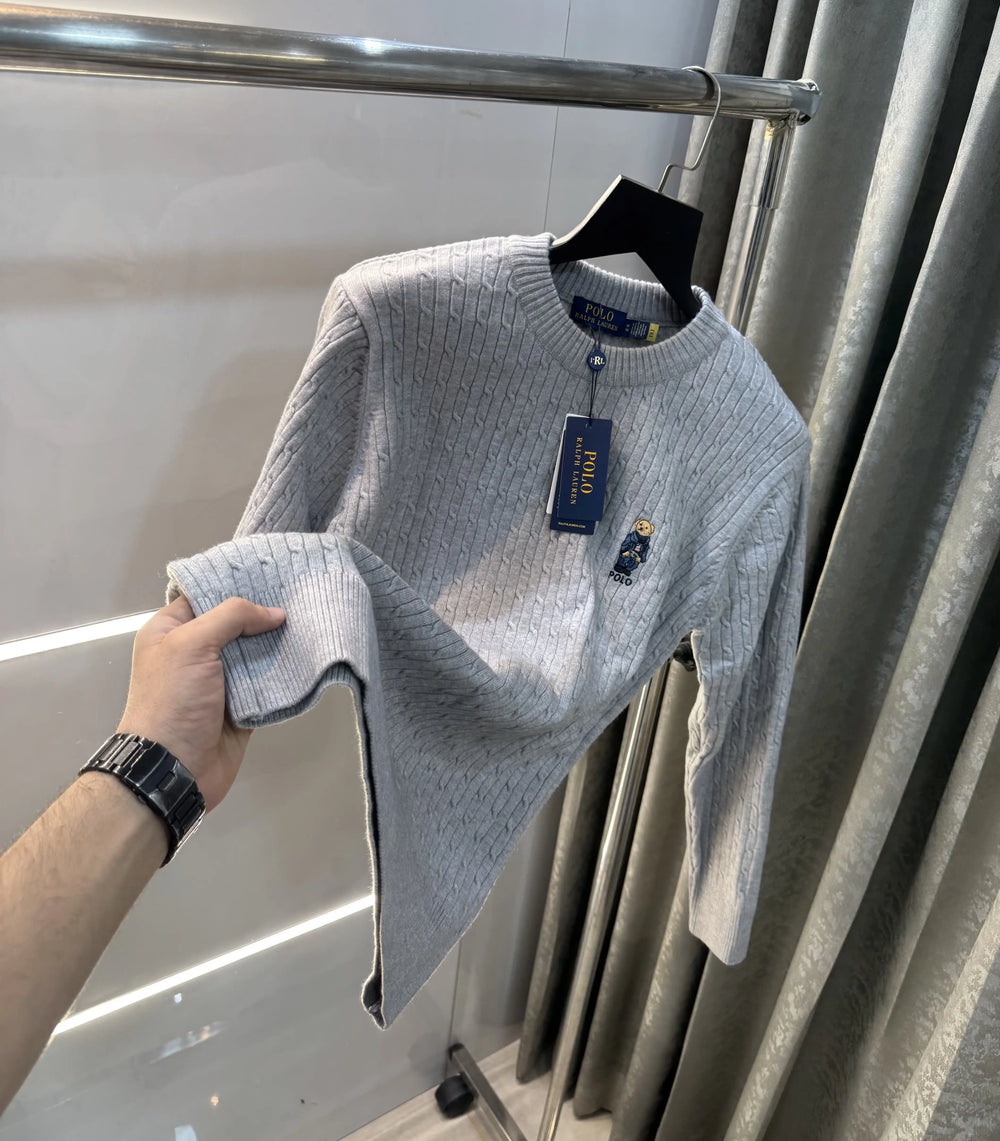 Ralp h Lauren Grey Teddy Edition Imported Pull Over