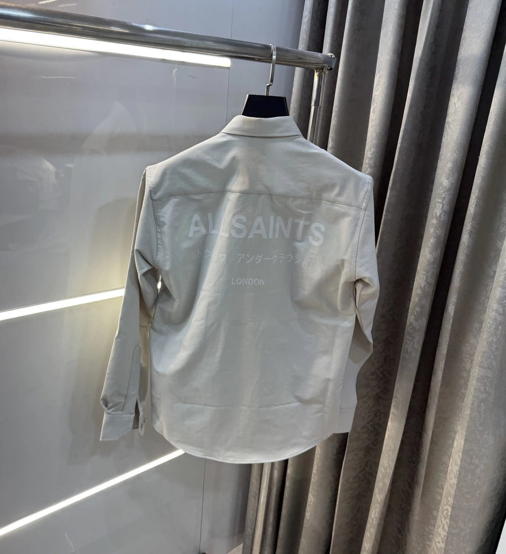 All Saints Cream Imported Cargo Shirt