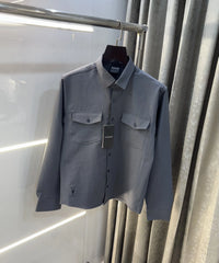 All Saints Dark Grey Imported Cargo Shirt