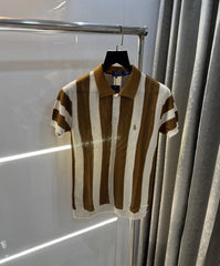 Ralph Lauren Brown Premium Knitted Polo T-Shirt