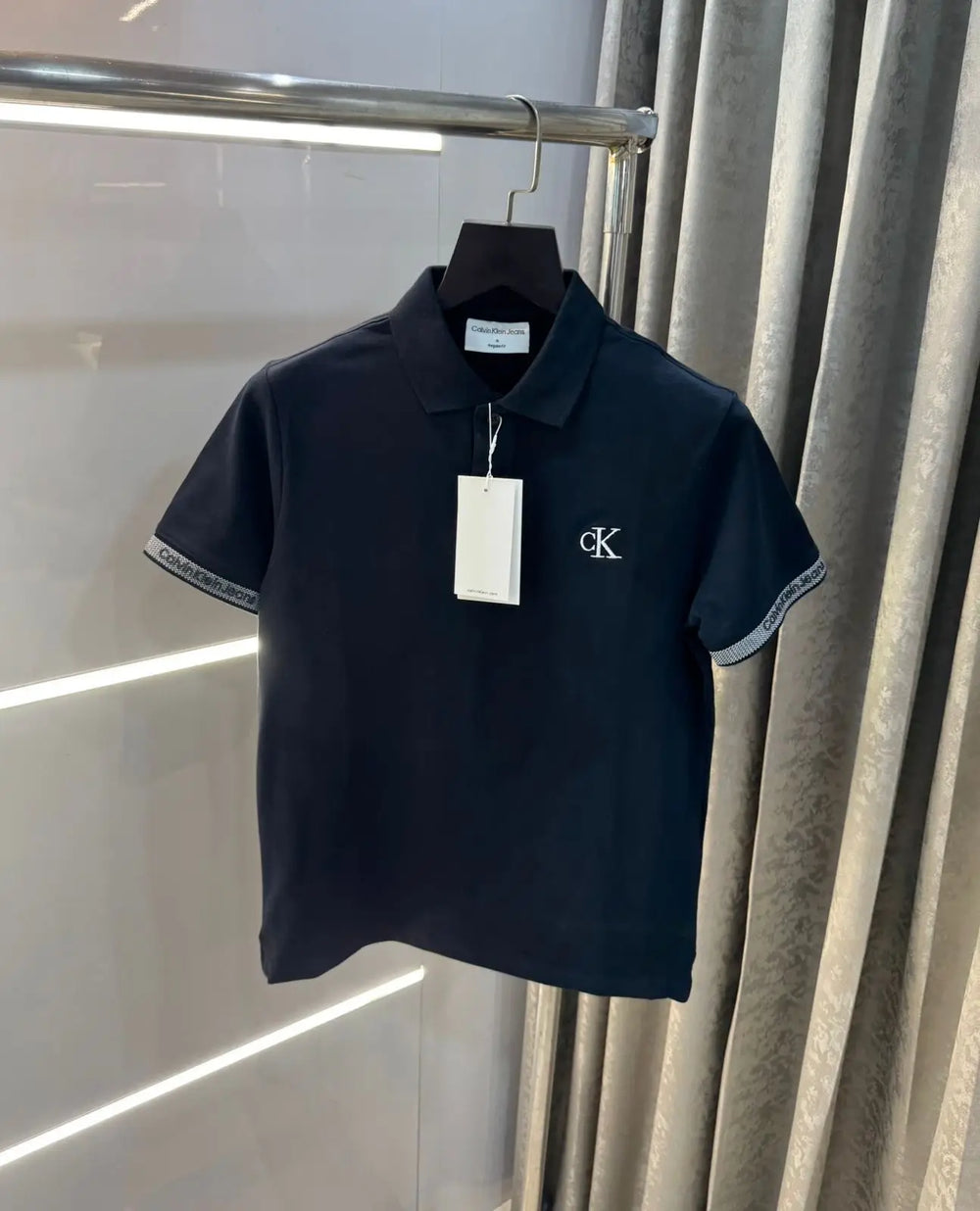 Calvin Klein Navy Premium Polo T-Shirt