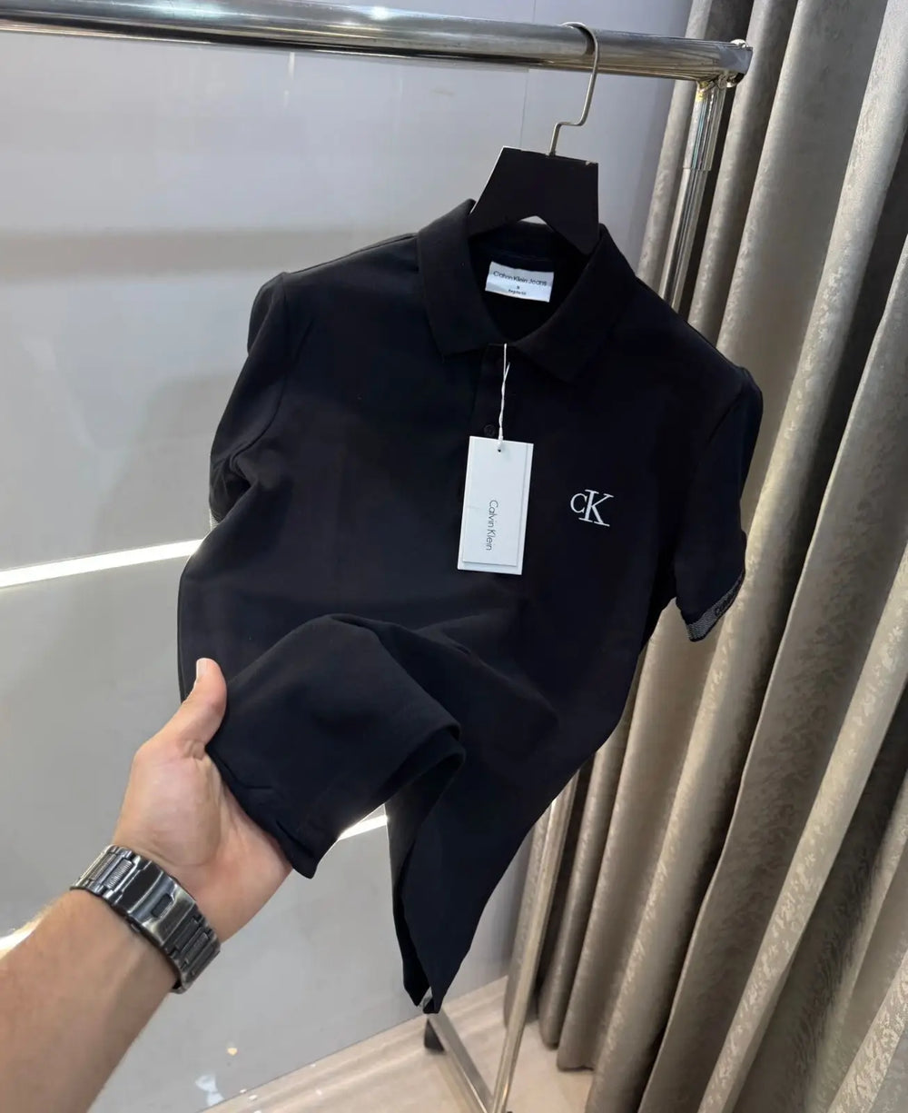 Calvin Klein Black Premium Polo T-Shirt